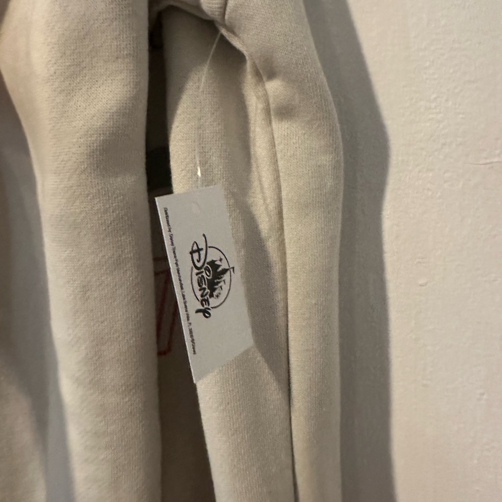 NWT Cream Crewneck Sweatshirt with Embroidered Details - Picture 7 of 14